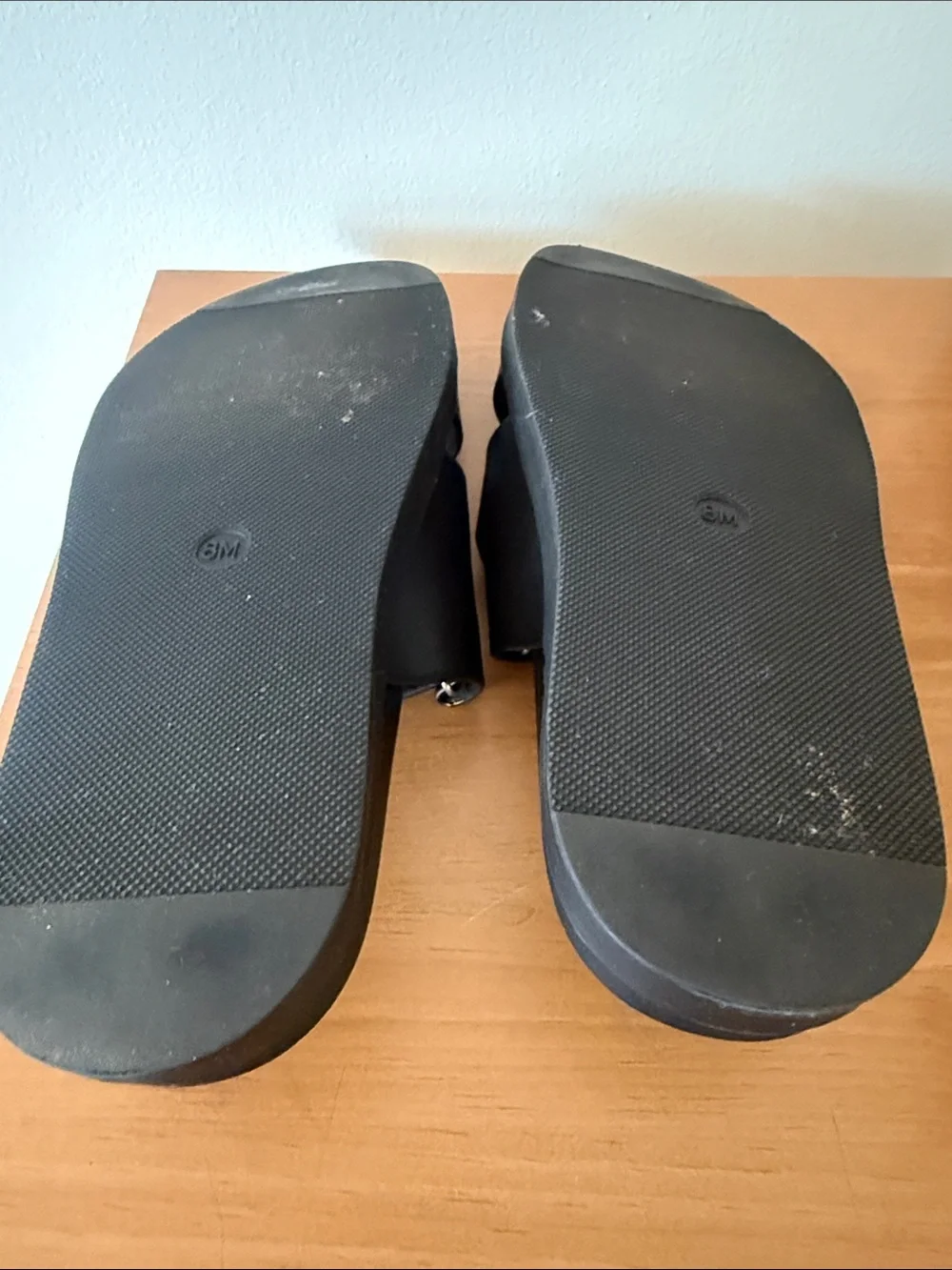 Men's Black Adjustable Strap Slide Sandals
